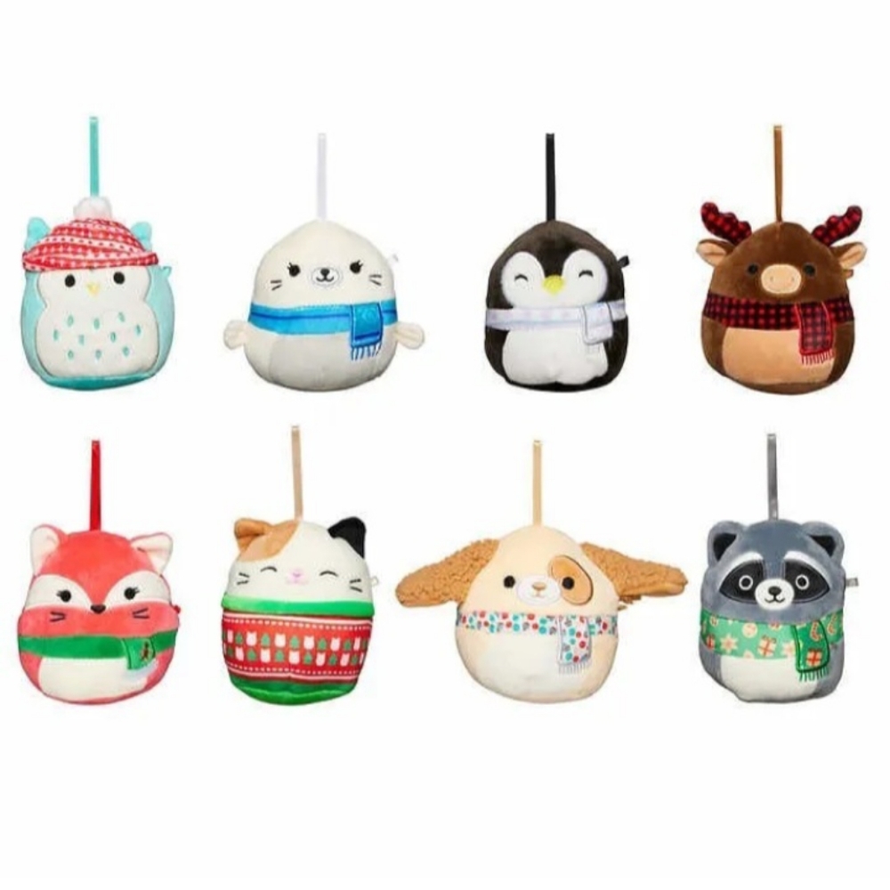 New 2023 Squishmallows Christmas Ornaments 8 Pack